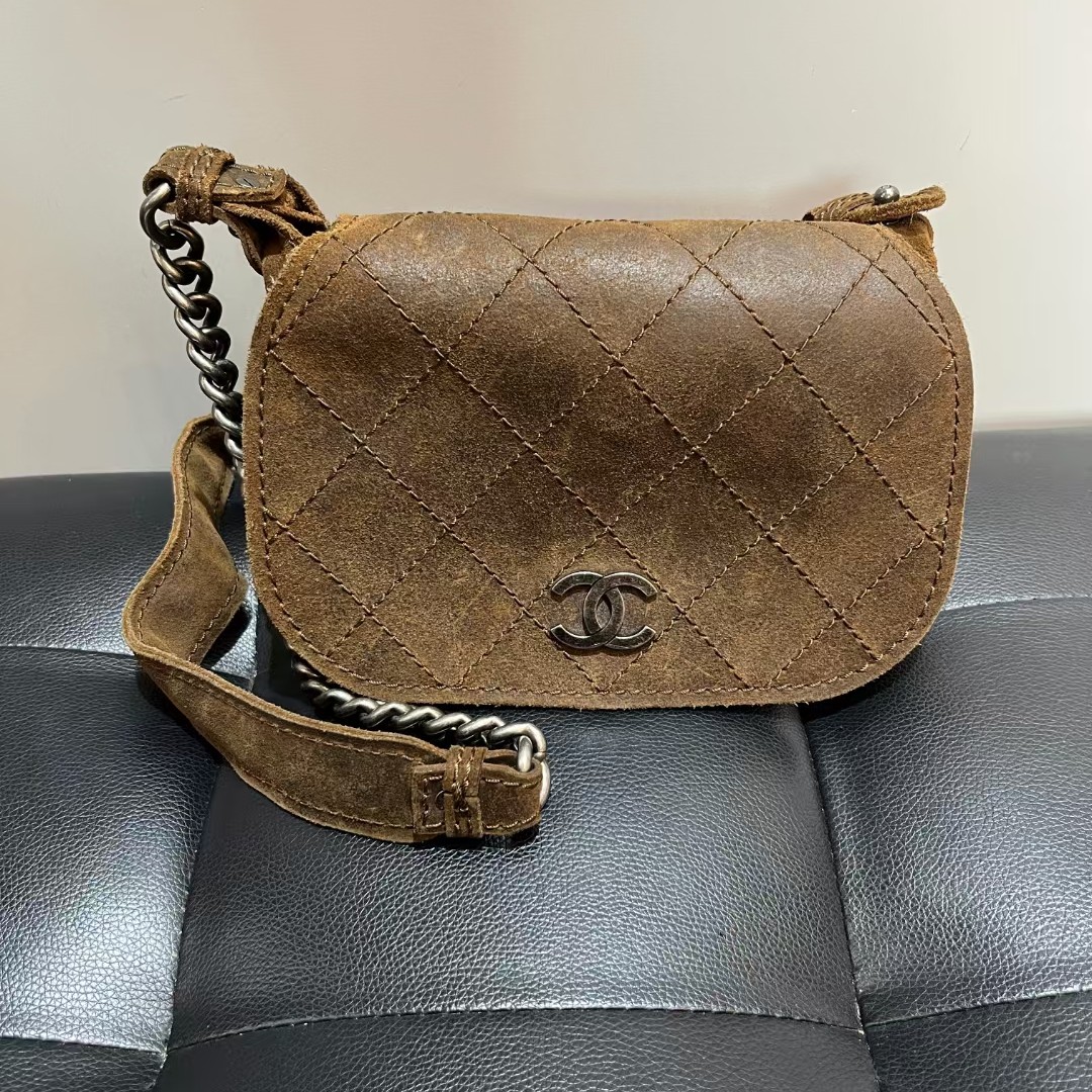 95新 Chanel/香奈儿 chanel香奈儿达拉斯秀款网兜邮差包