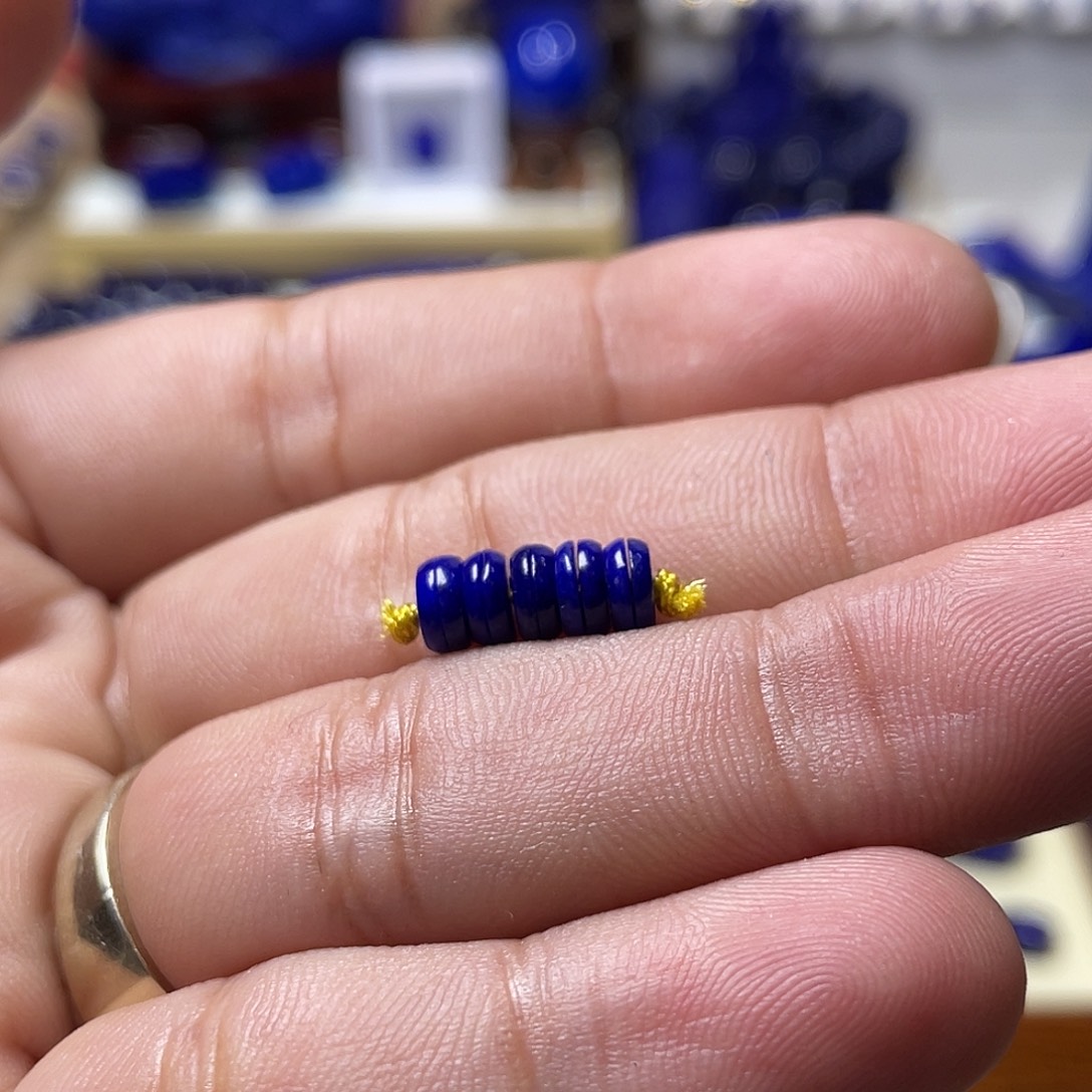 青金石未镶嵌5mm隔片10片