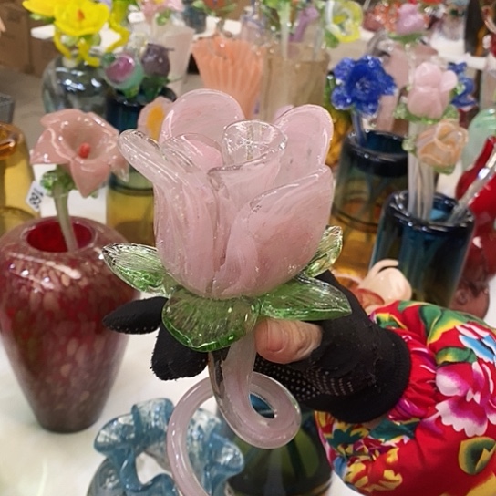 琉璃夜光玫瑰高40厘米