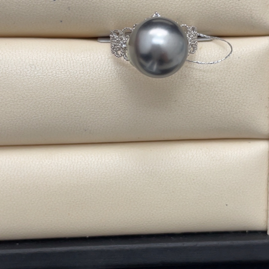 ⁽***⁾定制海水珍珠18K金镶嵌戒指/指环