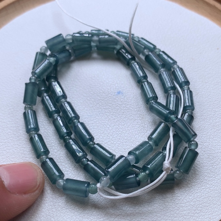 翡翠颈饰未镶嵌保真天然a货翡翠