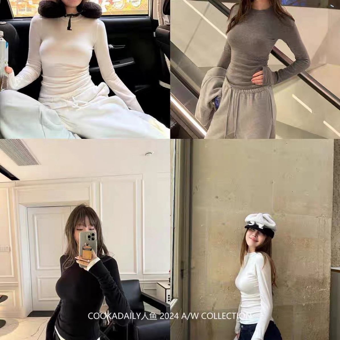 人鱼 简约绵羊毛显瘦打底