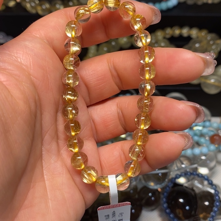 发晶手链未镶嵌天然钛晶手链