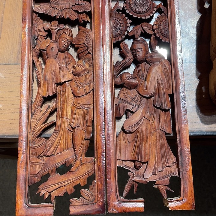 大***画陶瓷古色古香精品木雕