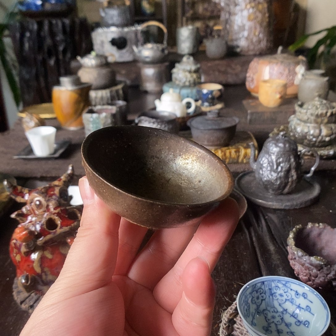 手工制作柴烧茶具