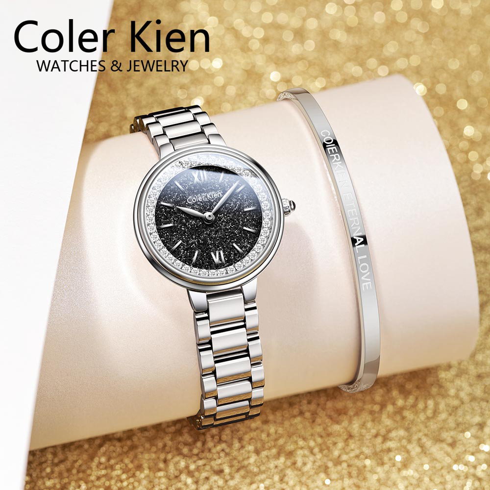 ColerKien【璀璨满天星】送女友送老婆爆款百搭防水圆形时尚手表女