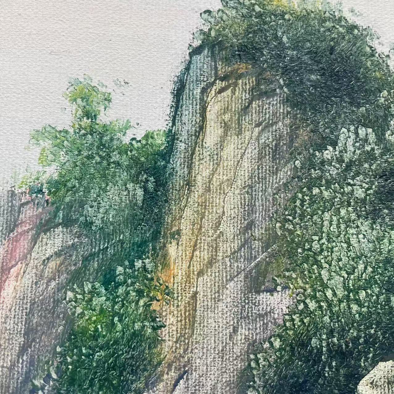 林彦新*** 山水风景-7.15号- 约50*60厘米-手绘油画-麻布
