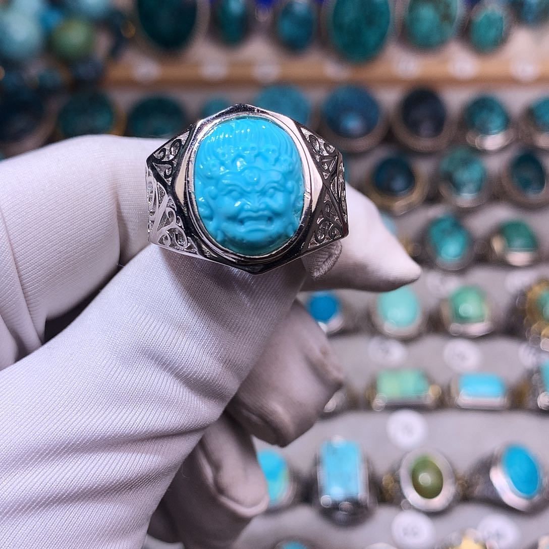 绿松石挂件银S925镶嵌贫****阳