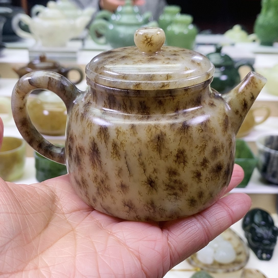和田玉茶壶未镶嵌220ml