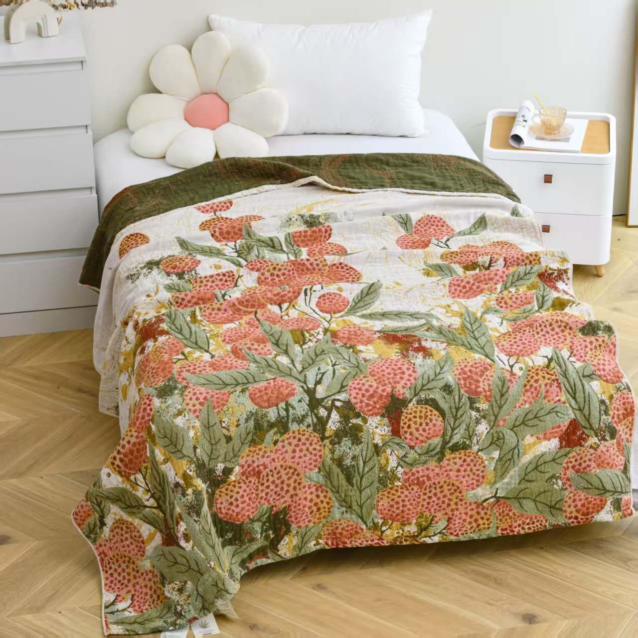 【长安的荔枝】200*230cm雨露麻床盖