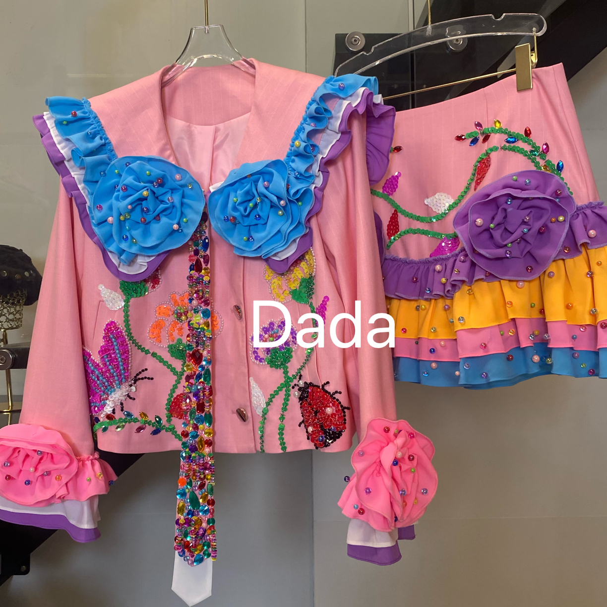 Dada设计款新款重工个性款休闲时尚百搭洋气西服套装C15950