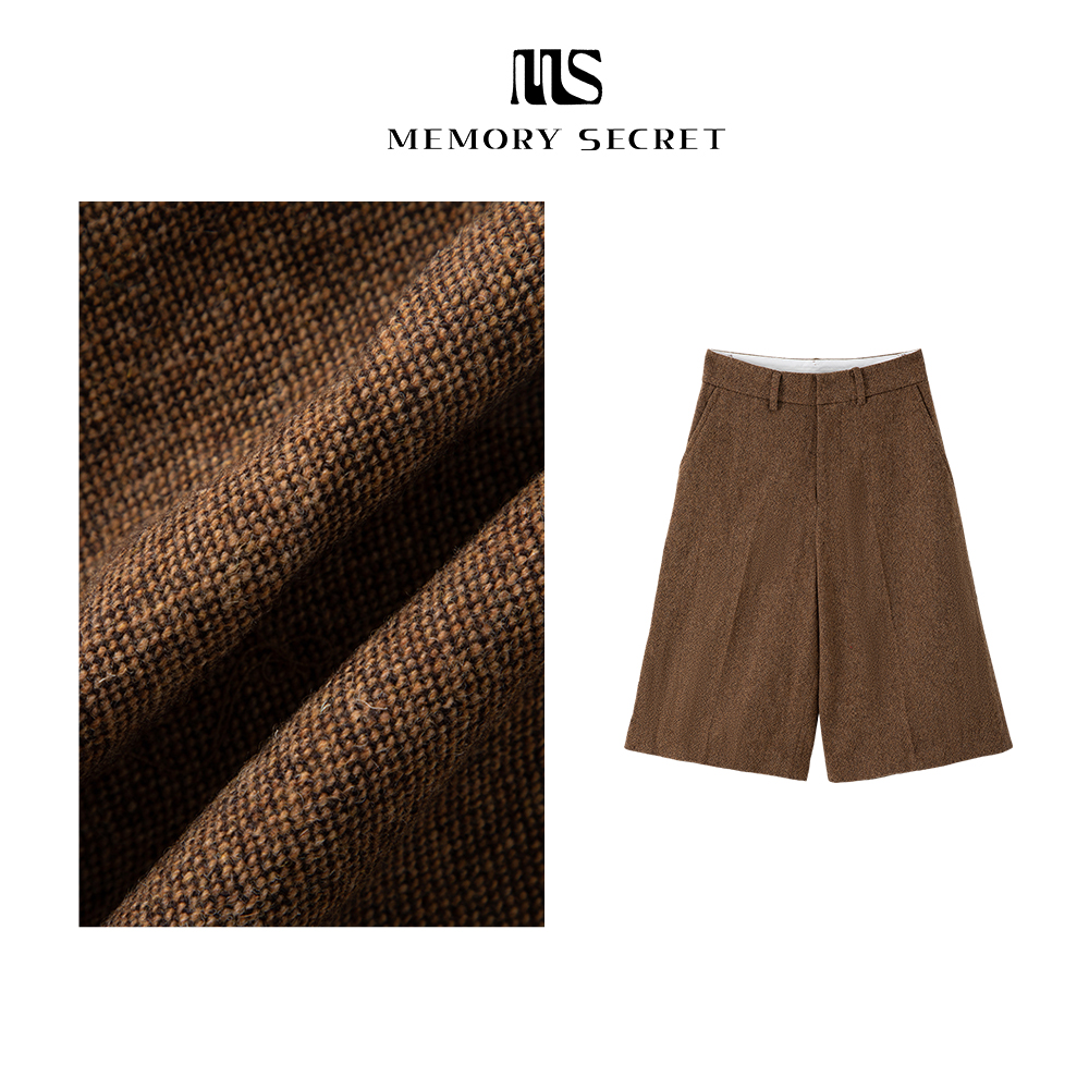 【MS】榛果可可 NANA 高腰显瘦复古休闲裤通勤风直筒MS53095039