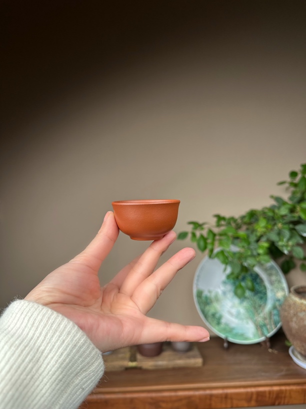 【品茗杯】宜兴原矿赵庄朱泥50cc小容量主人杯客杯功夫茶杯小杯子