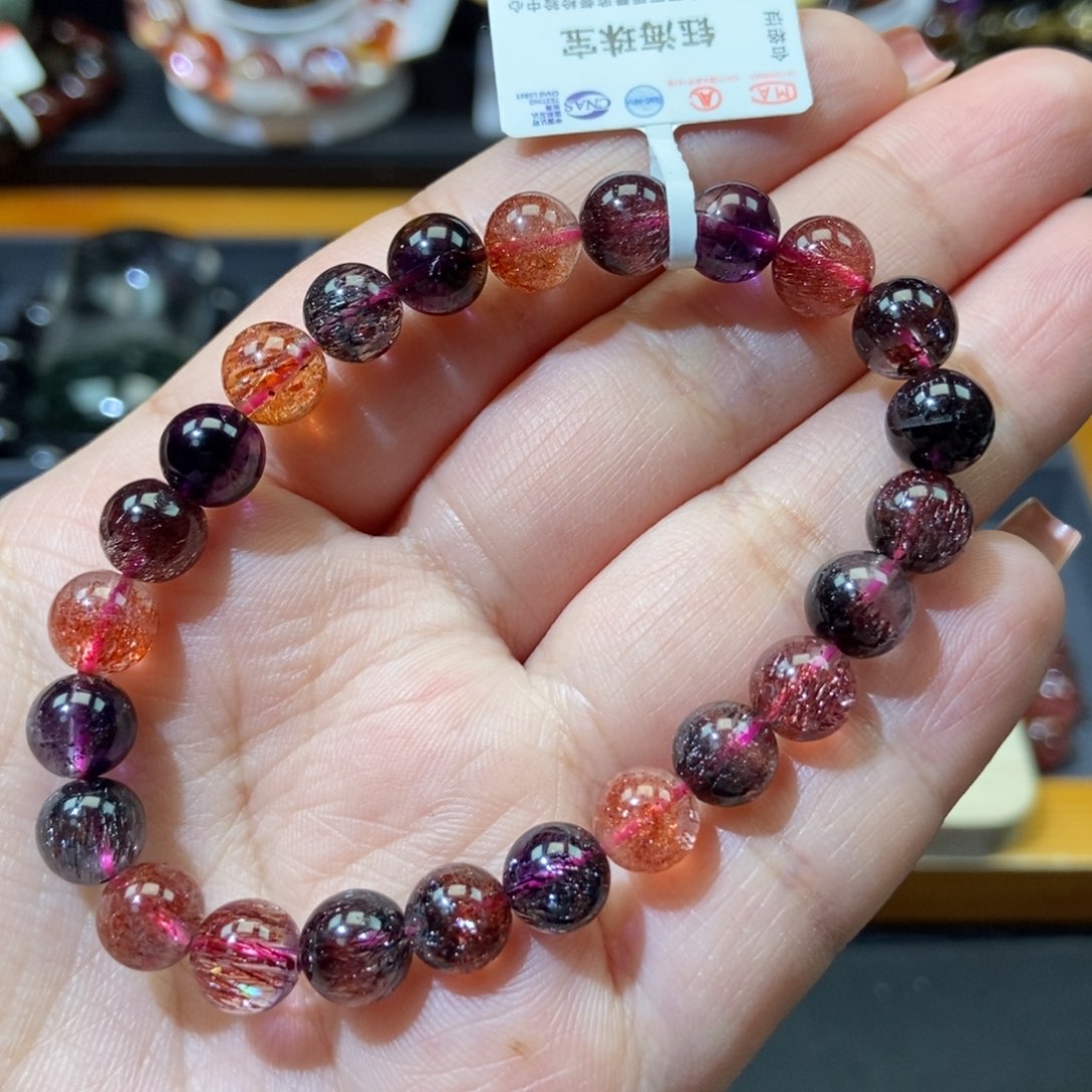 超七手链7.mm未镶嵌水晶