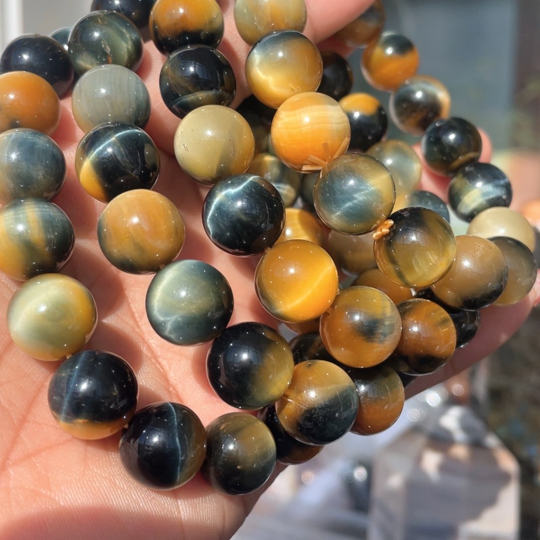 水晶手串未镶嵌12mm梦幻虎眼手串多样性发其一