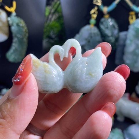 【闪购商品】颈饰未镶嵌翡翠鸳鸯