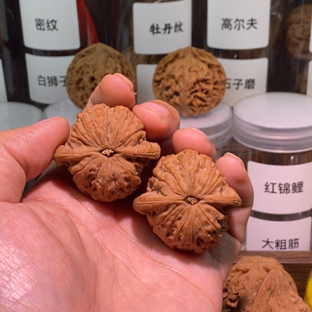 老***白把件文玩核桃40血麒麟