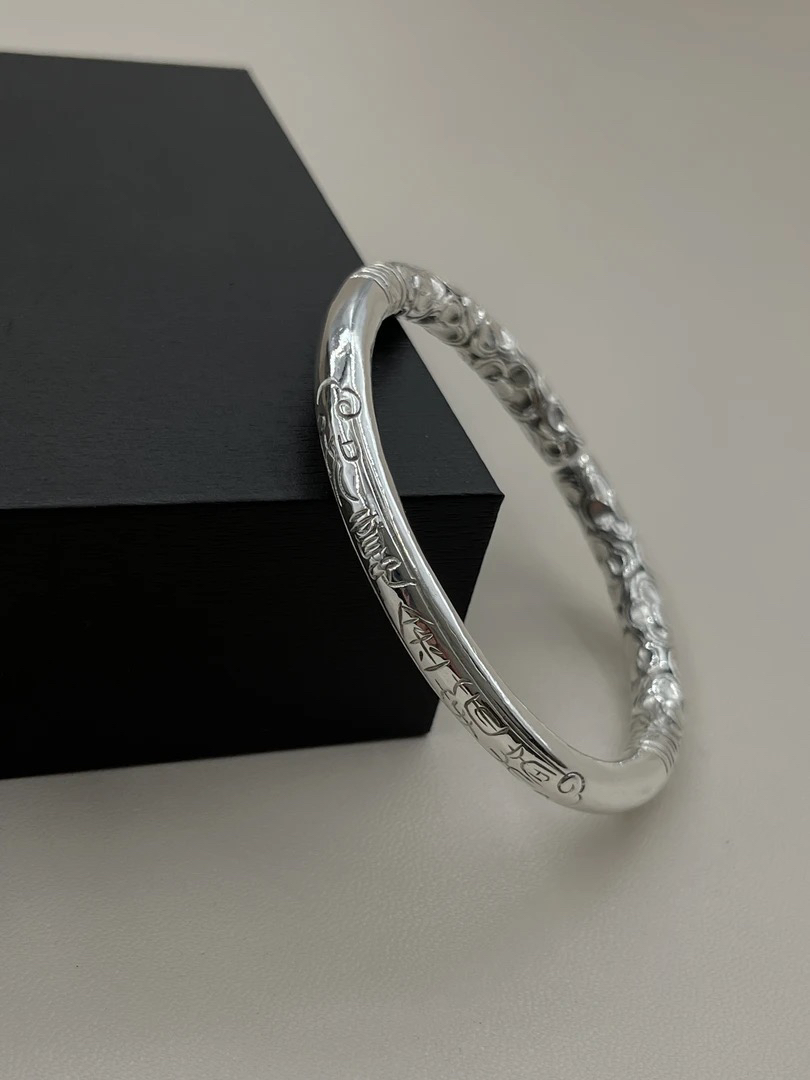 足银银制品 足银999金箍棒手镯