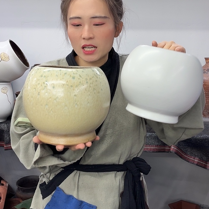 15×19 -粗陶花盆有孔-买买买