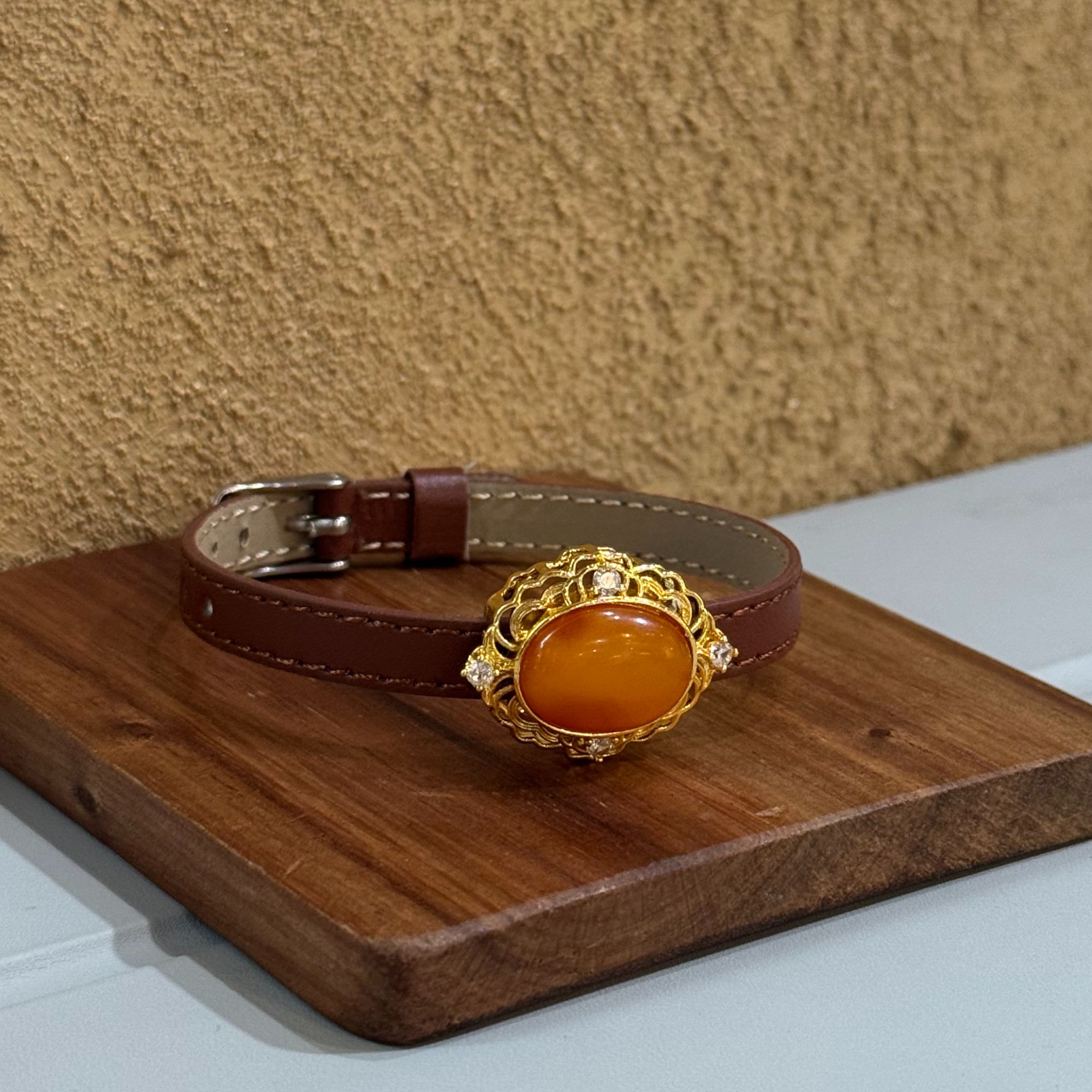 非金属皮质手链 【去野知物】｜蜜语甜言｜独特设计表带造型蜜蜜手链