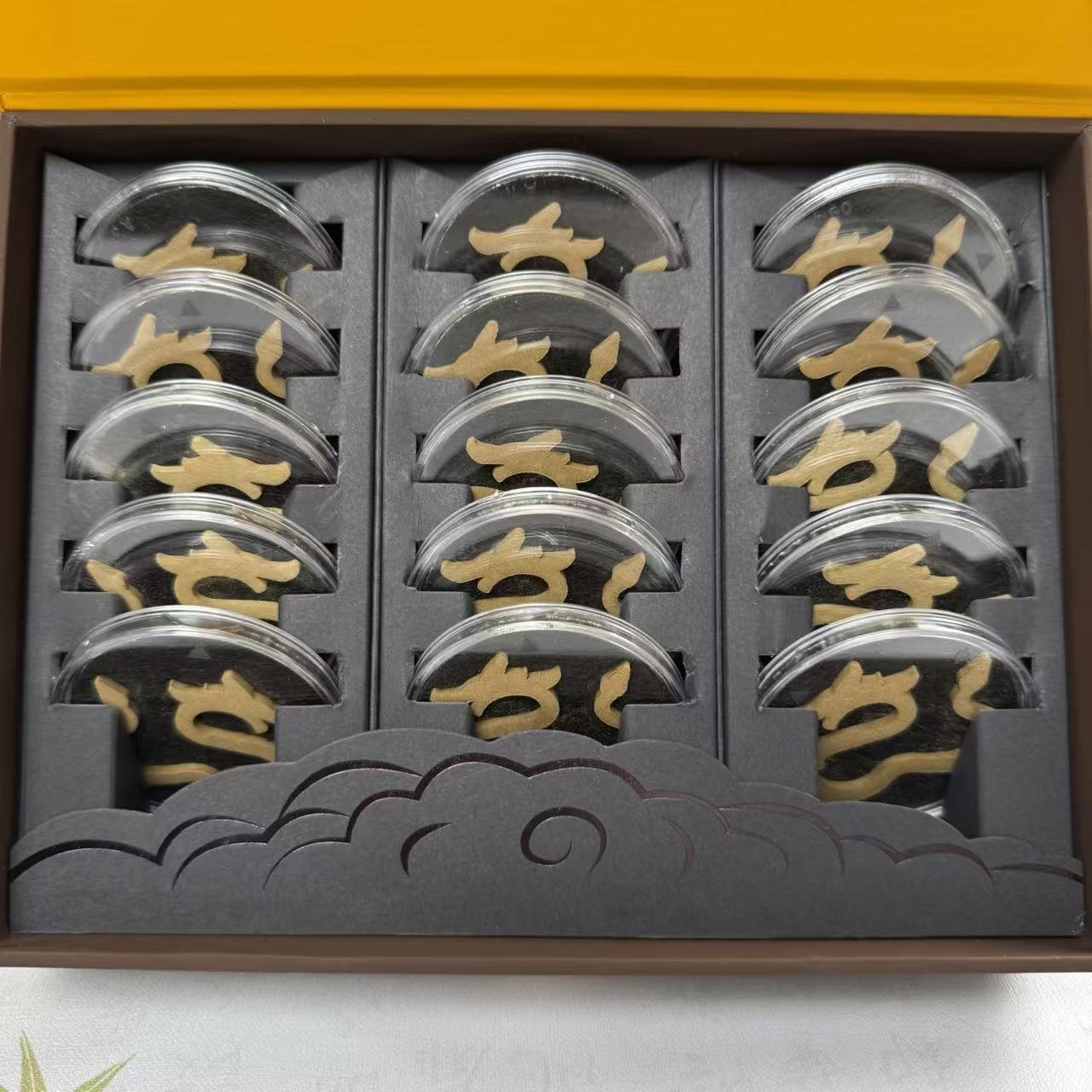 【龙行天下】大片龙祥云高档礼盒装15片纯天然手工制作熏香盘香