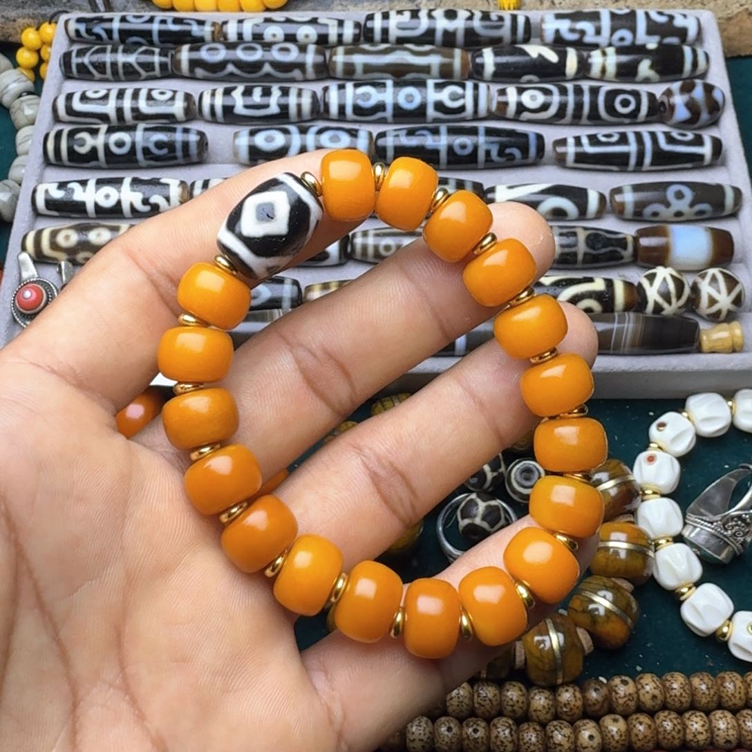 柏香籽/百香籽吊坠牦牛骨