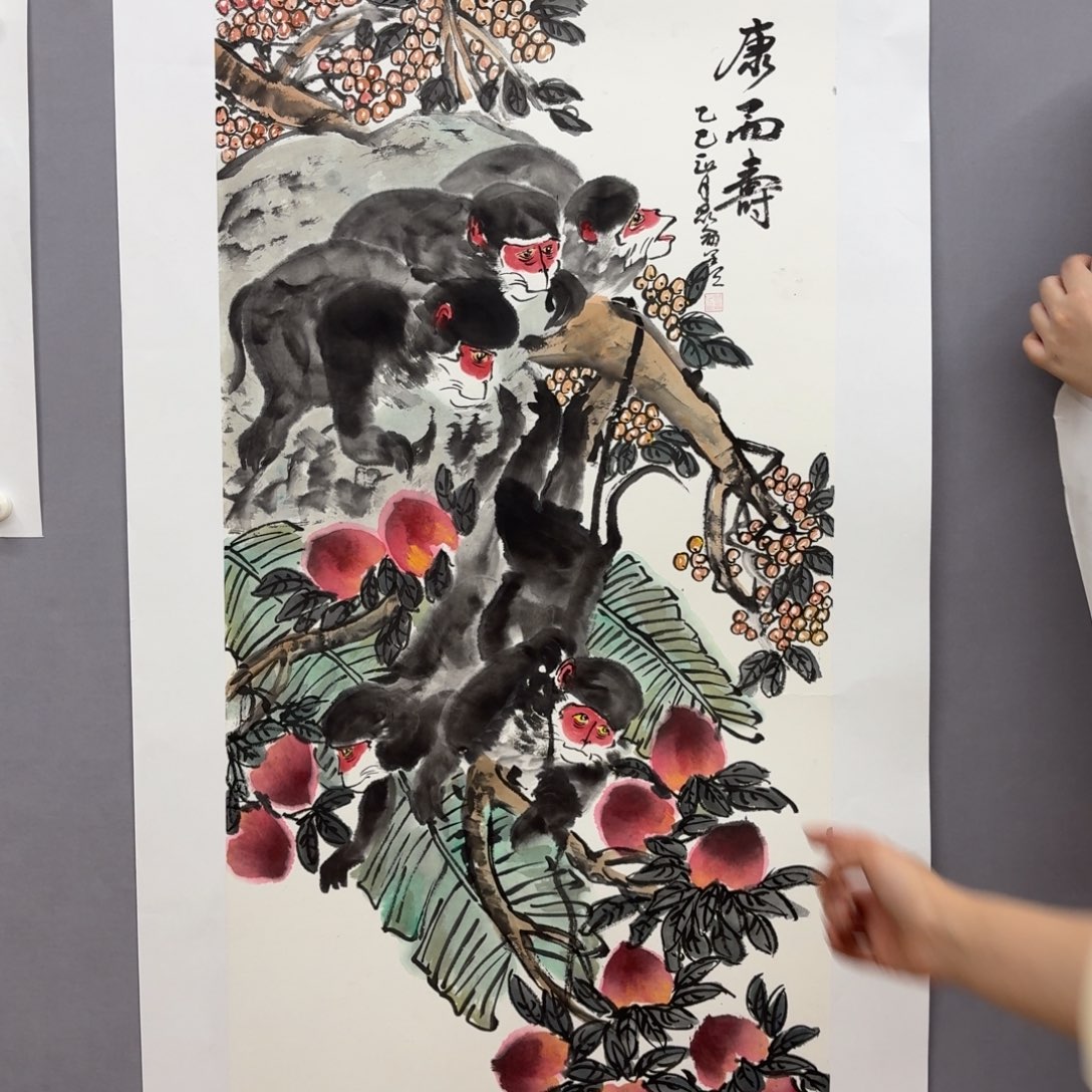 国画艺术家真人手绘