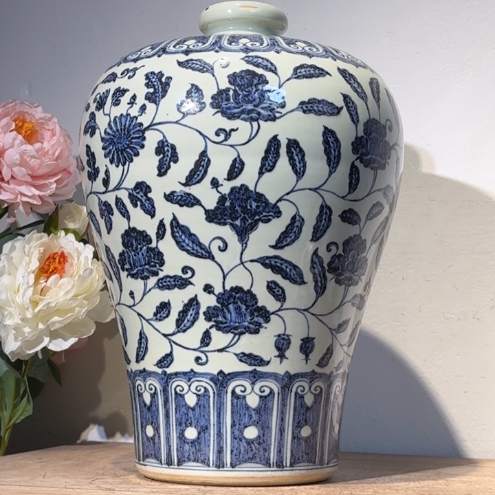 用***4摆件陶青花瓷器摆件现代工艺品