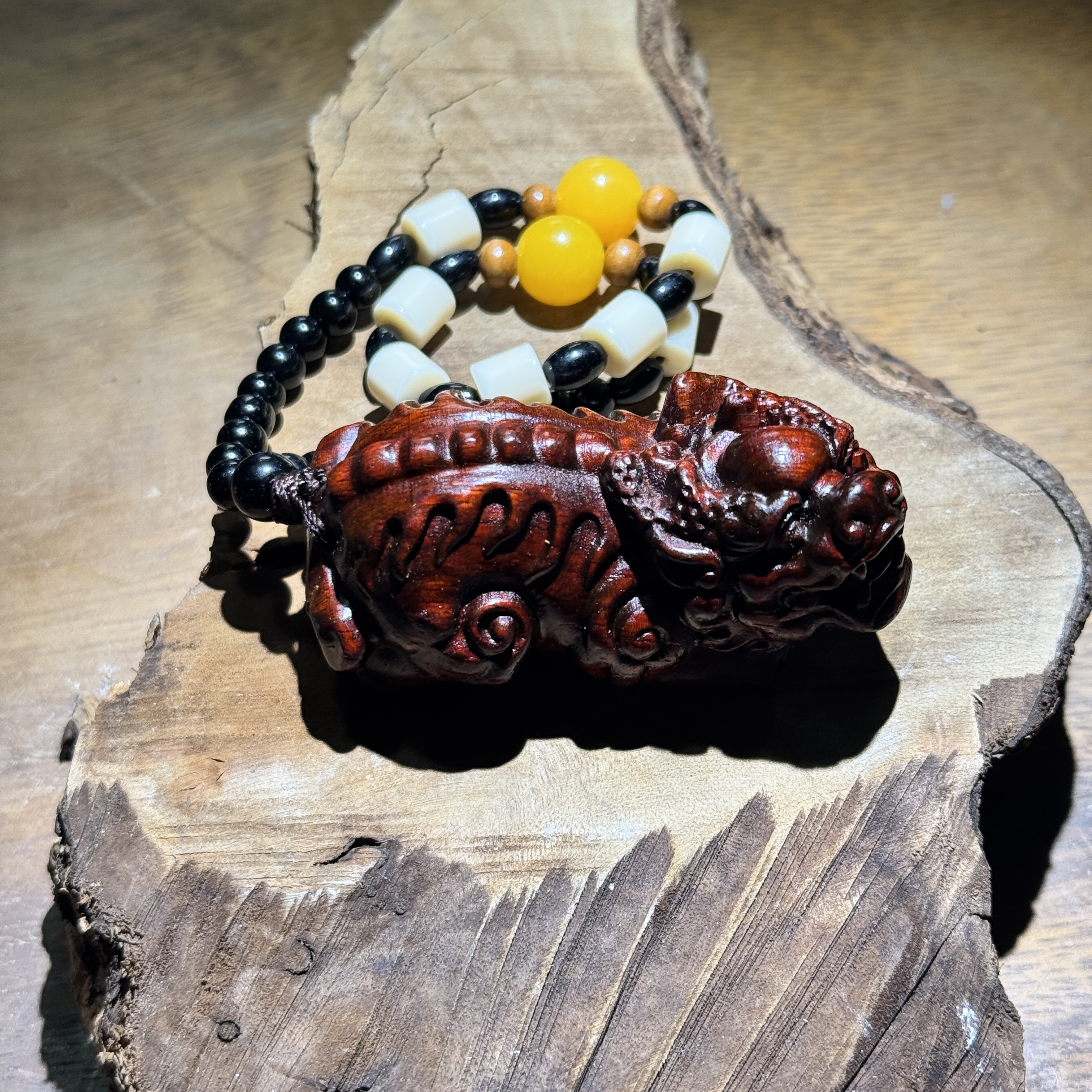 K359红花梨貔貅手把件（无礼盒）