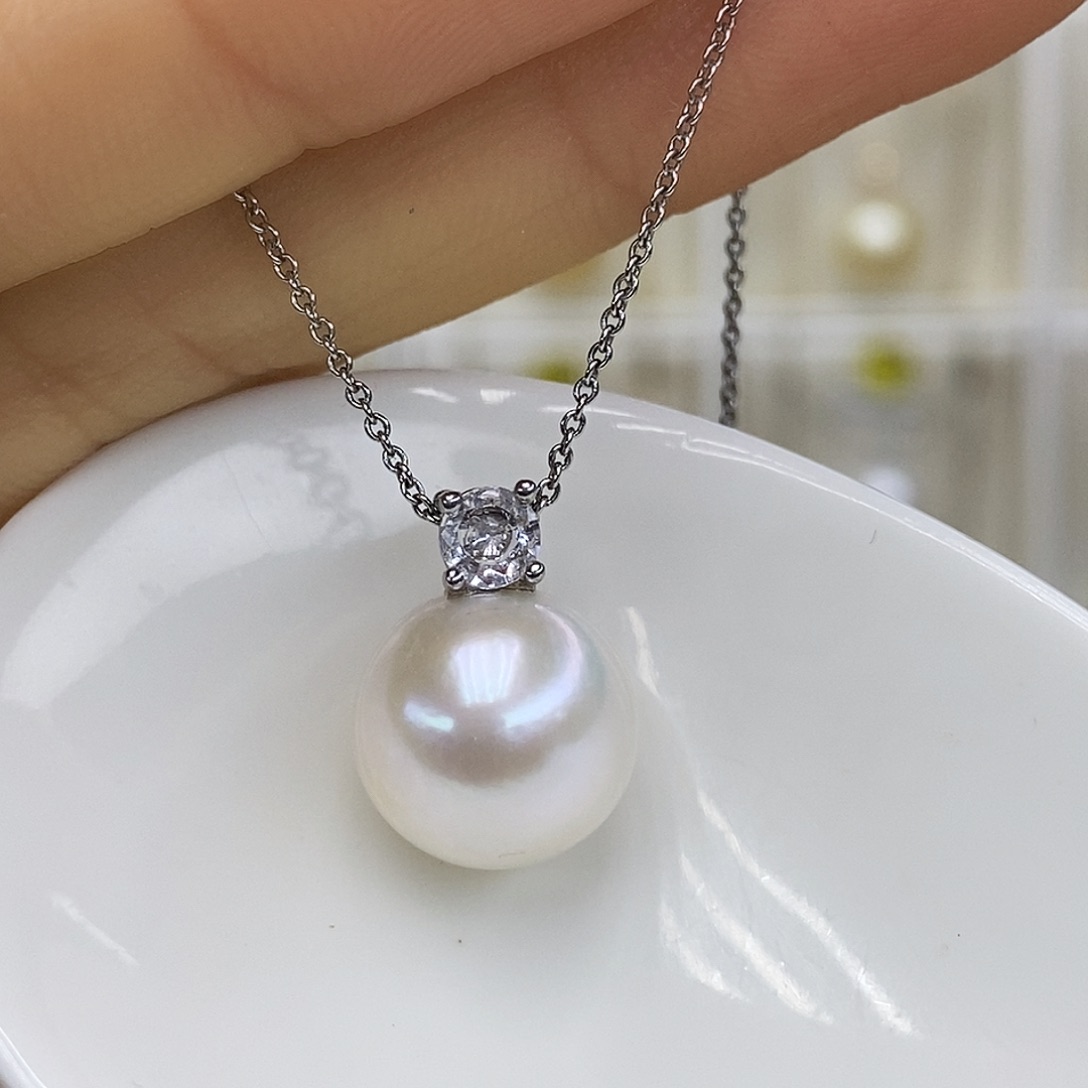 未镶嵌淡水珍珠吊坠(赠链)