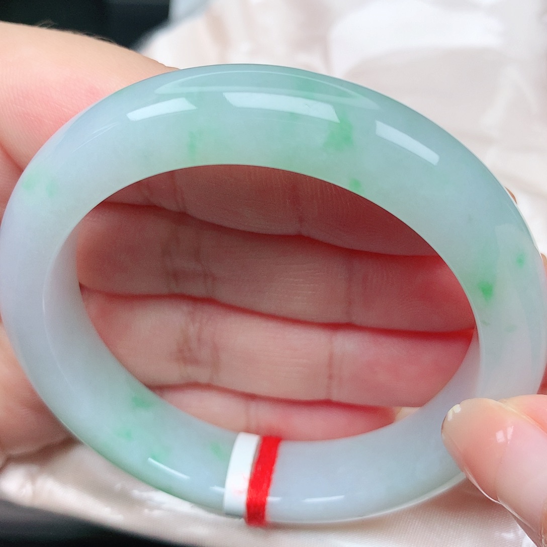 未镶嵌手镯翡翠2阳绿飘花