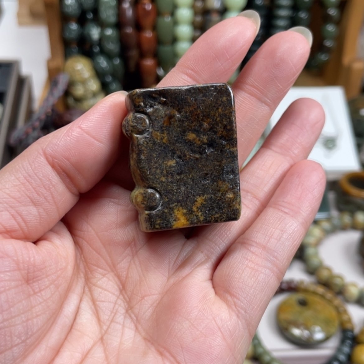 【闪购商品】岫岩河磨玉（透闪石质玉）手把件未镶嵌