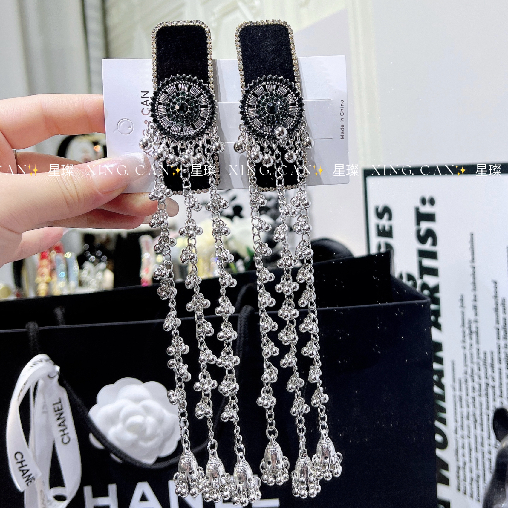 暗绿女千金风边夹甜美发夹头饰优雅奢华复古重工古风镶钻欧美满钻