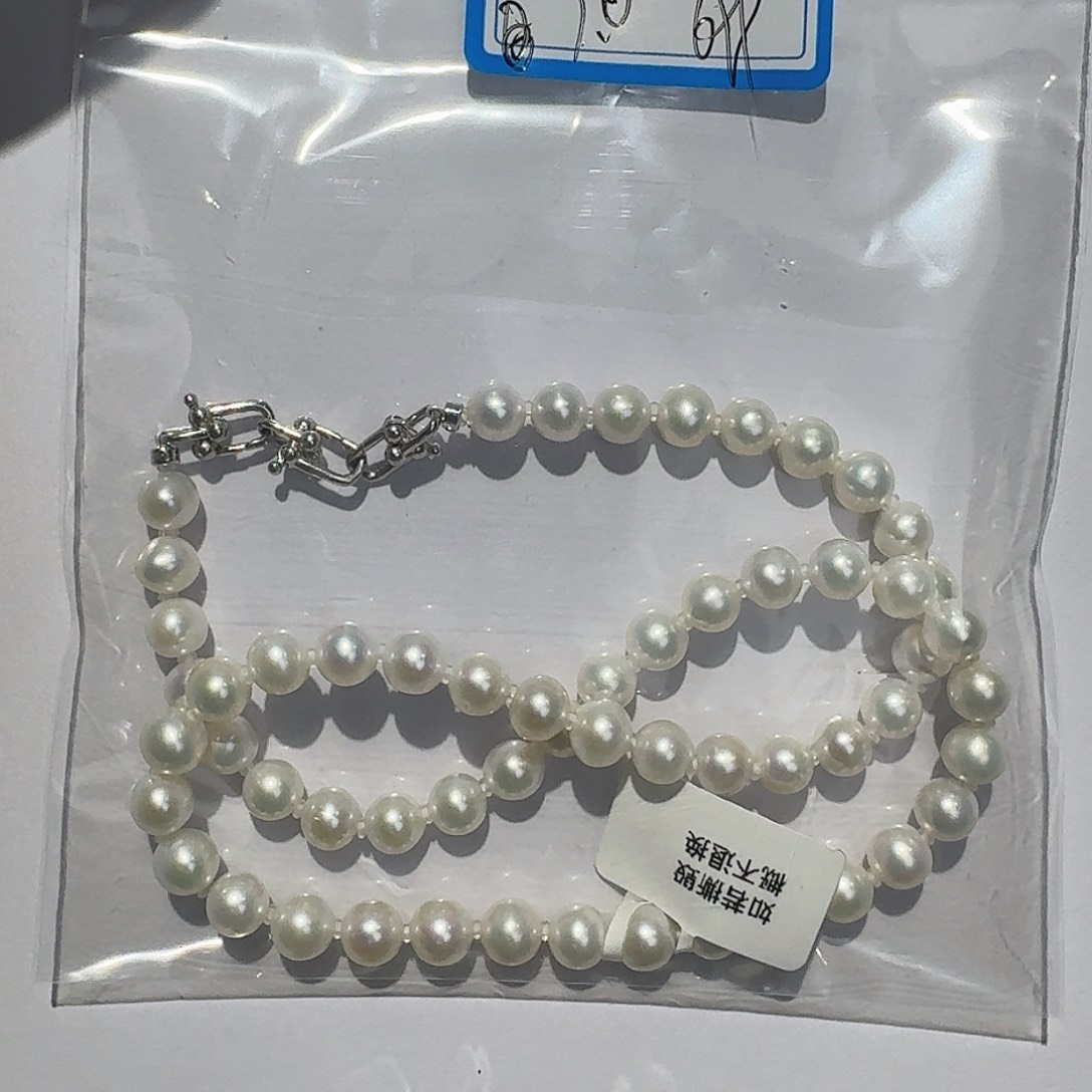 颈饰银S925镶嵌淡水珍珠