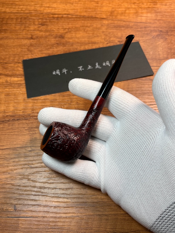 西班牙老料烽燧红色喷砂直杆苹果石楠木烟斗