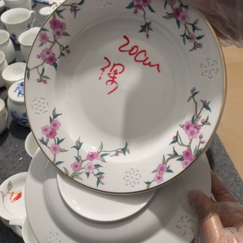 景德镇陶瓷8英寸深盘2个