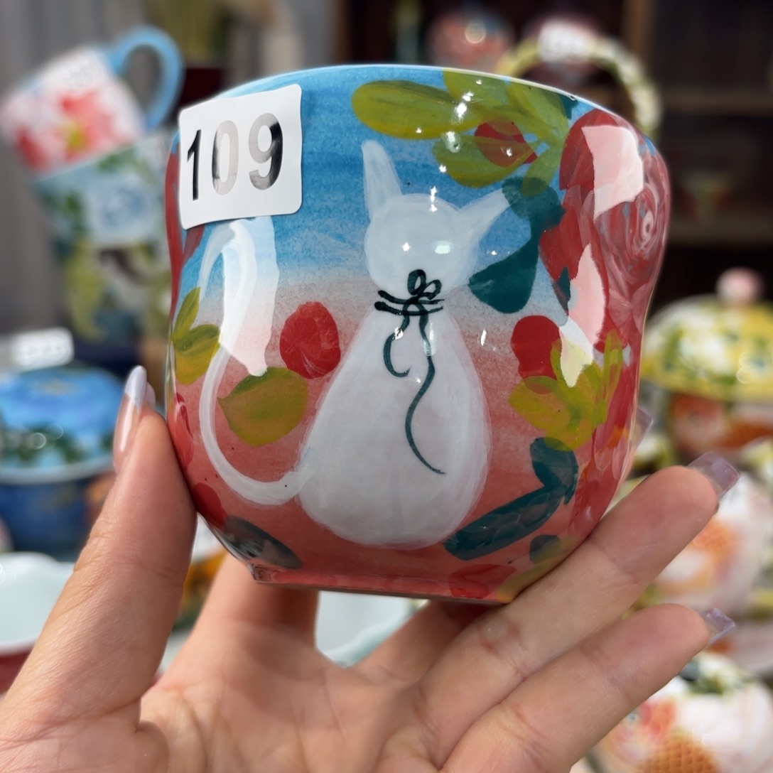 瓷片景德镇手绘高温釉下彩陶瓷茶具