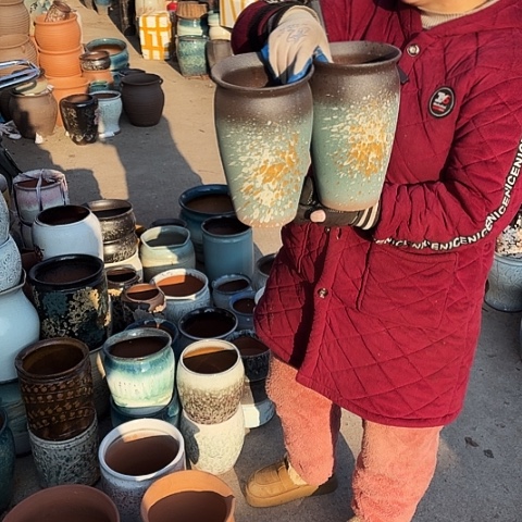 口14高25瑕疵盆子 