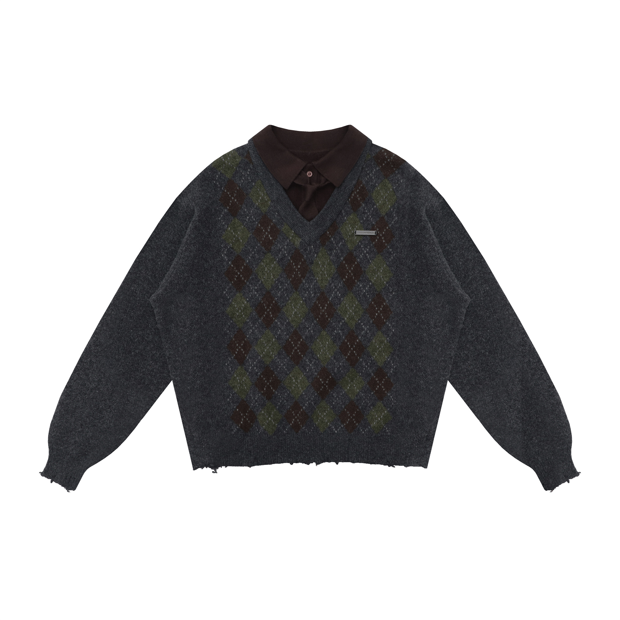 【深圳】MASONPRINCE “王子毛衣”菱格领带 开衫外套/毛衣