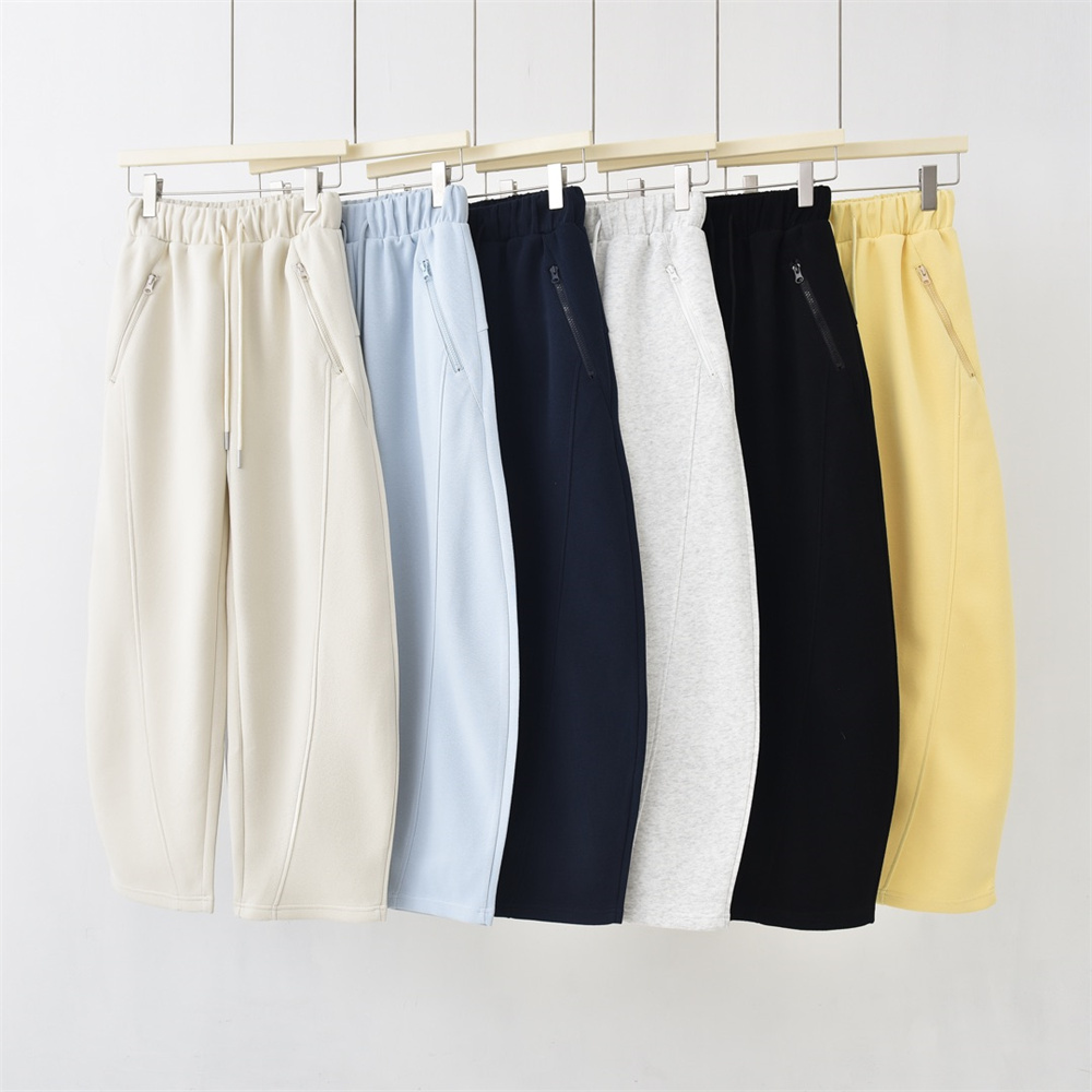 XIAOYOU-「春日氛围」2025春季新款纯色时尚减龄百搭弯刀裤K-1207