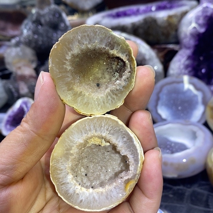 未镶嵌珠宝半成品紫晶福利啵啵盆