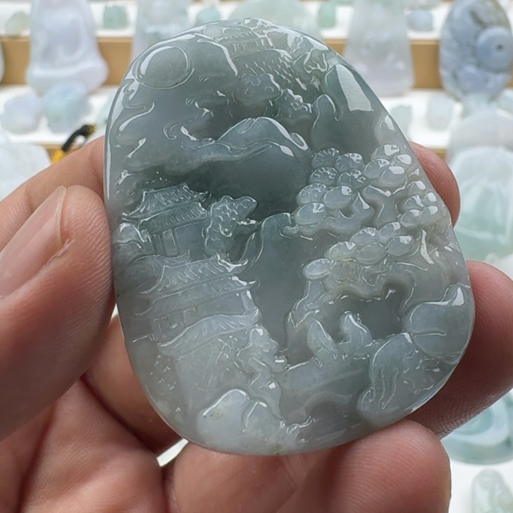 翡翠未镶嵌颈饰天然缅甸A货翡翠