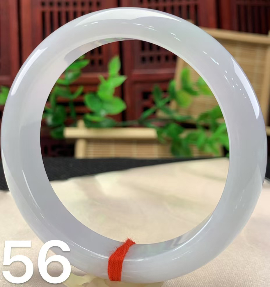 天然缅甸A货翡翠微紫正圈