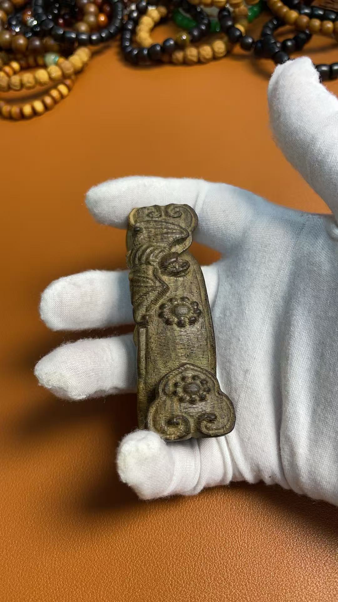 增香沉香木实心貔貅如意小把件（称心如意）（无礼盒）A-043