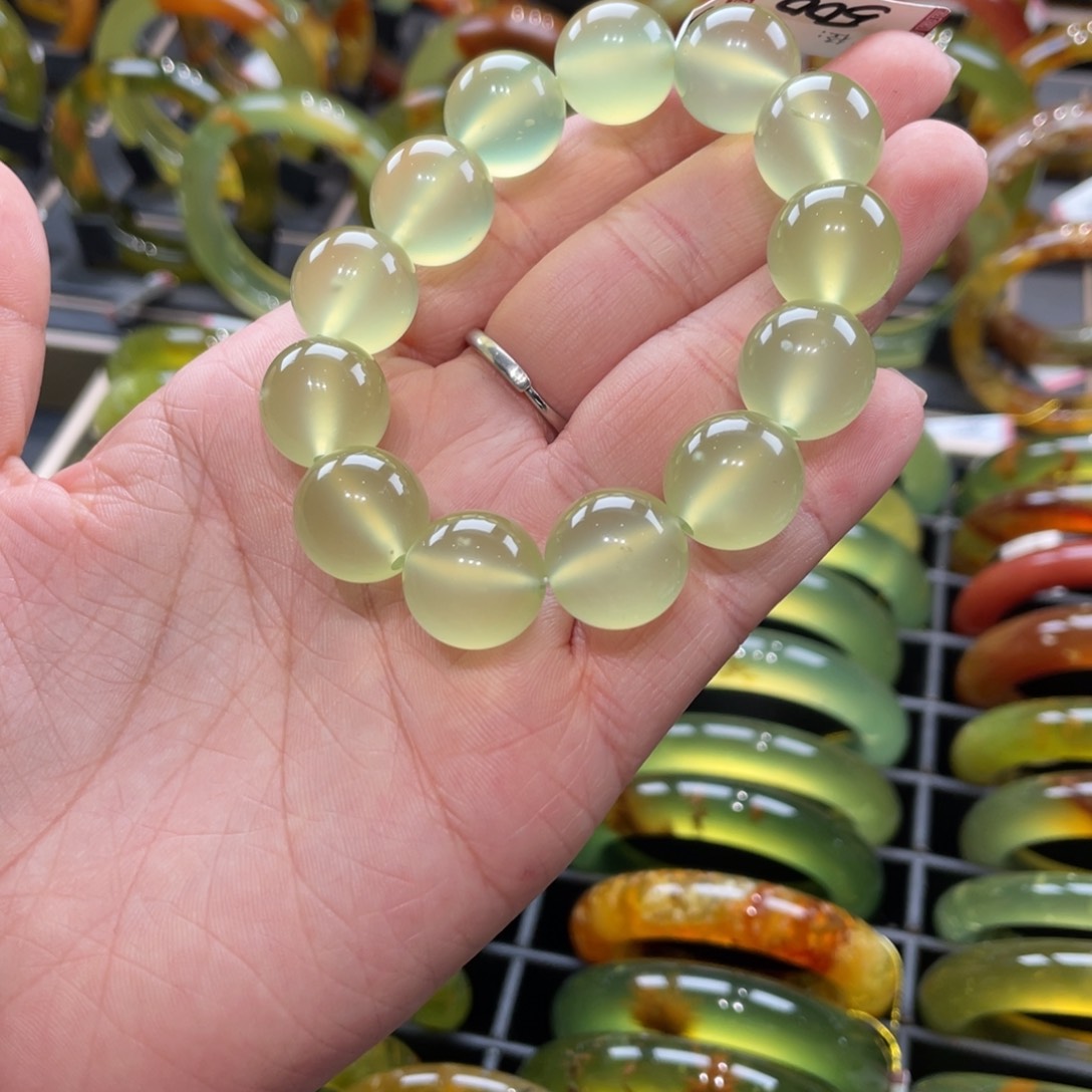 蛇纹石玉手链未镶嵌