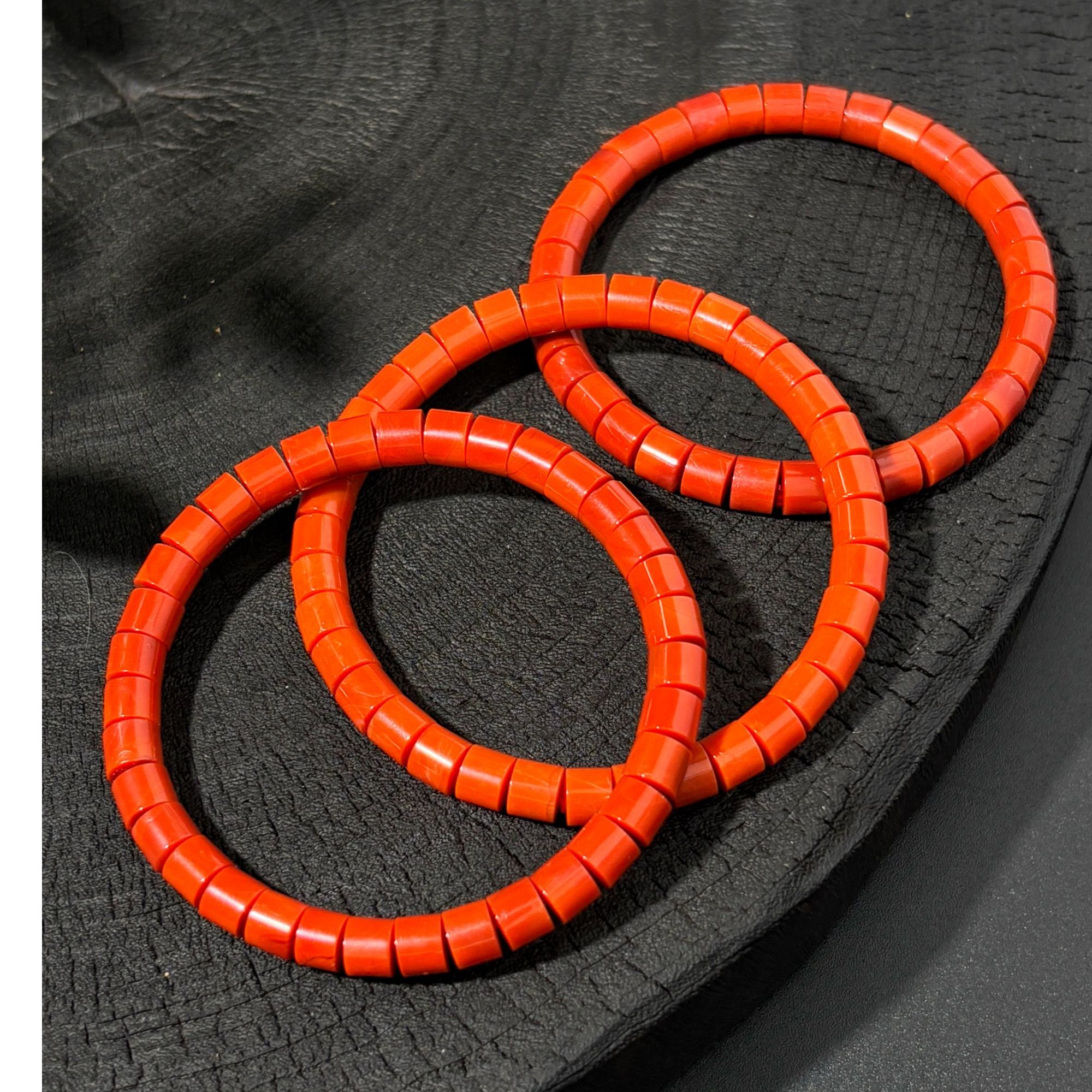 南红阿卡直切桶珠手串6mm±.多样性发其一