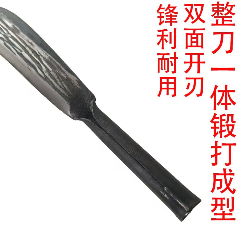 手工锻打弹簧钢锰钢砍柴刀砍树砍竹老式直刀户外农用刀具