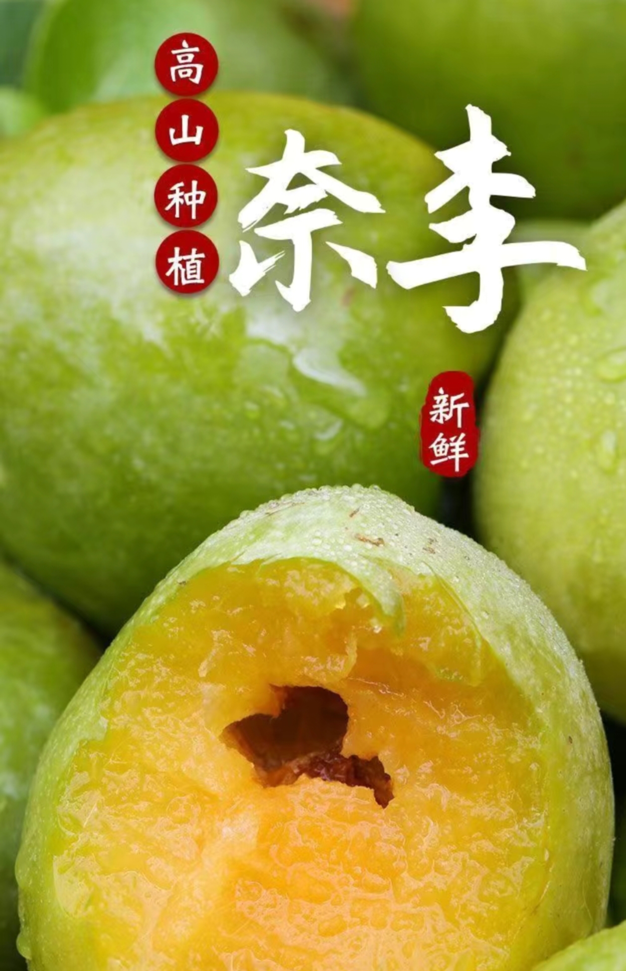 江西赣南新鲜奈李脆甜爽口农家种植现摘现发整箱包邮