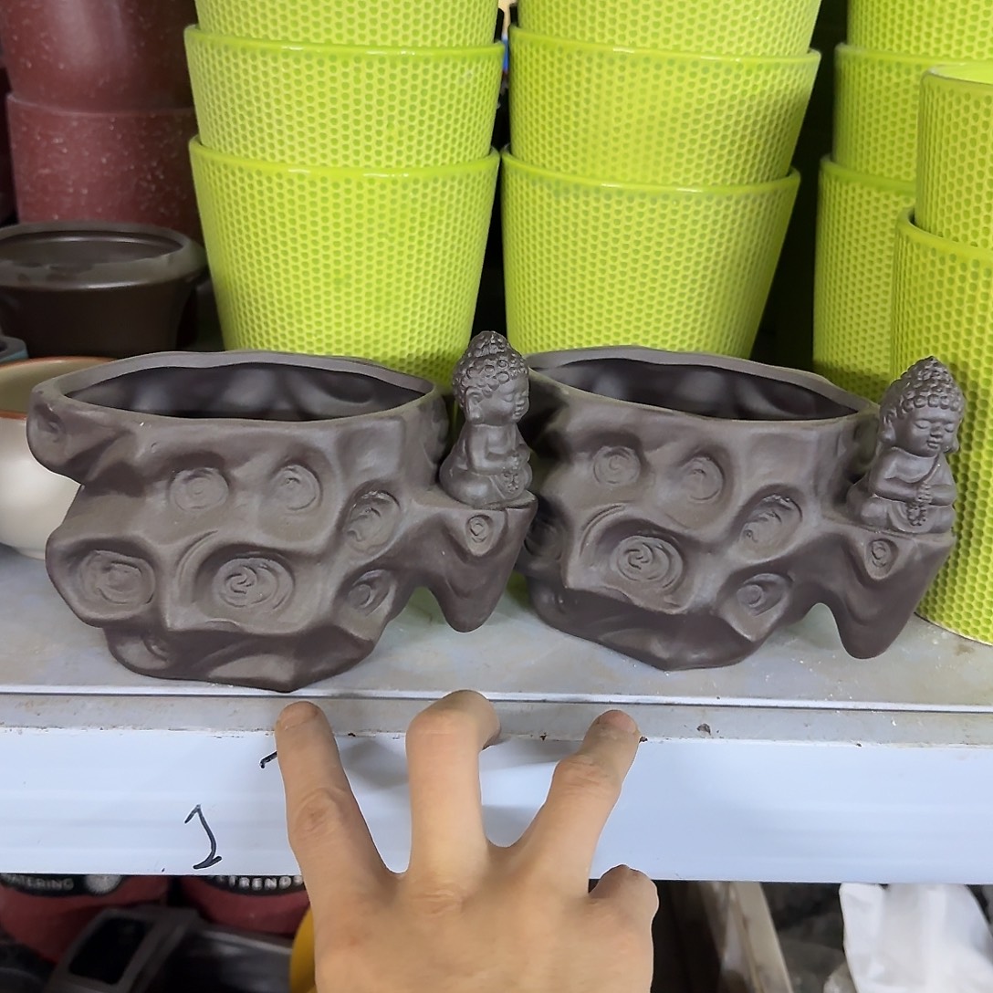 2个盆2个摆件：全场尾货处理满15元发：