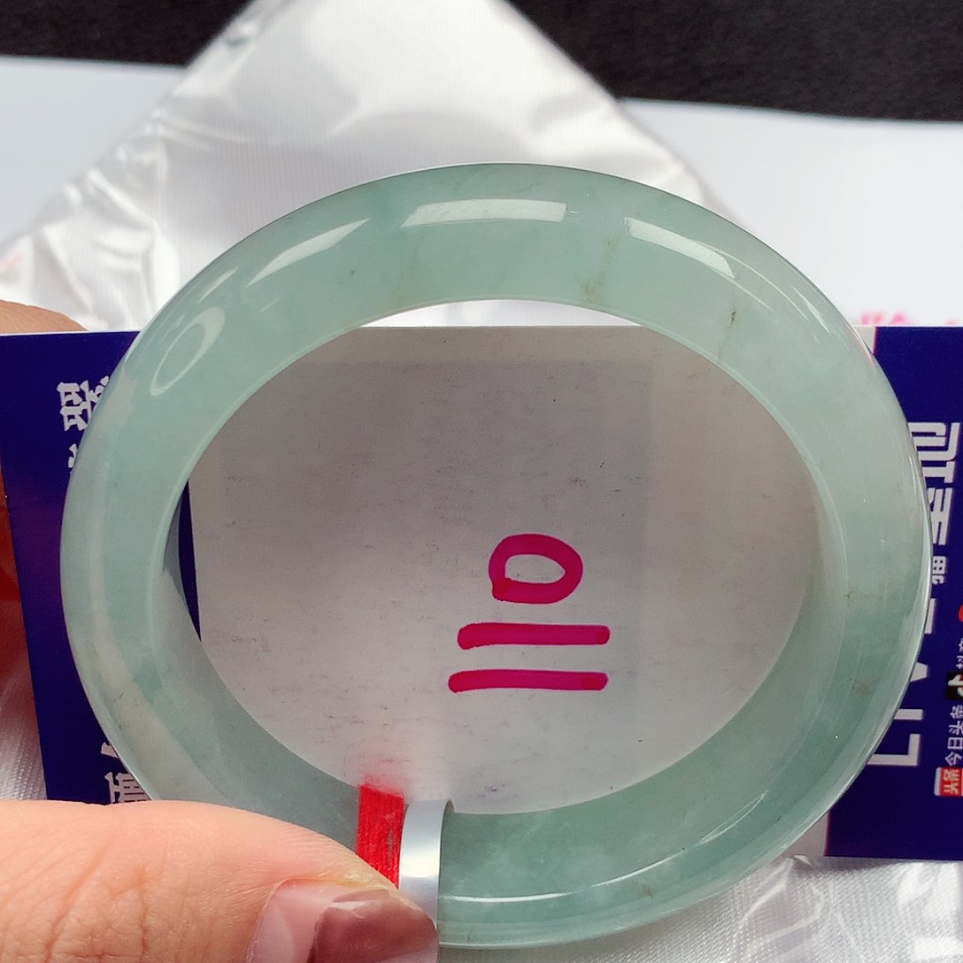 翡翠手镯未镶嵌56 圈缅甸天然翡翠A货